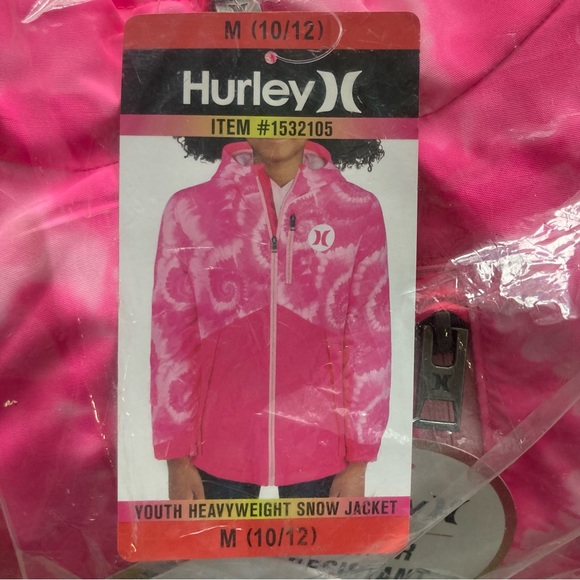 Hurley Youth Heavyweight Snow Jacket Girls Size M-10/12 NWT - Picture 2 of 9